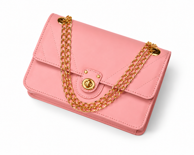 Vogue bag in pink top angle